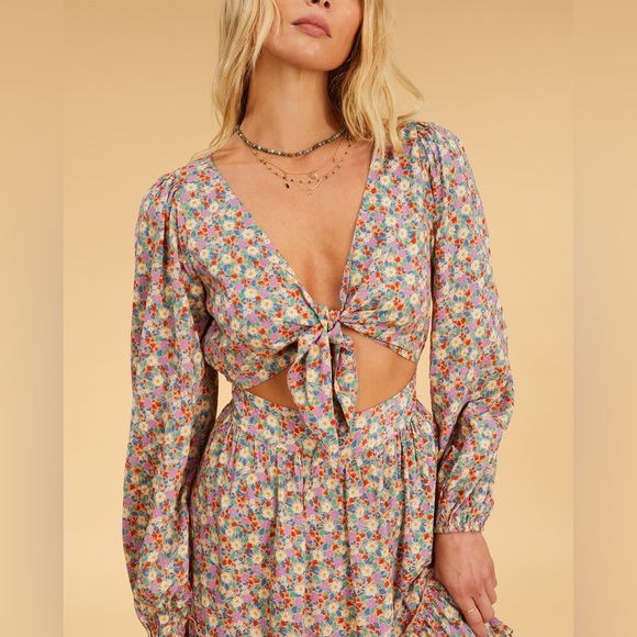 Billabong x Salty Blonde Floral Ditsy Mini Dress - Picture 4 of 6